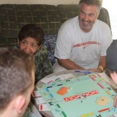 Chris Wenzler playing board games on an immersion grip to Guatamala.